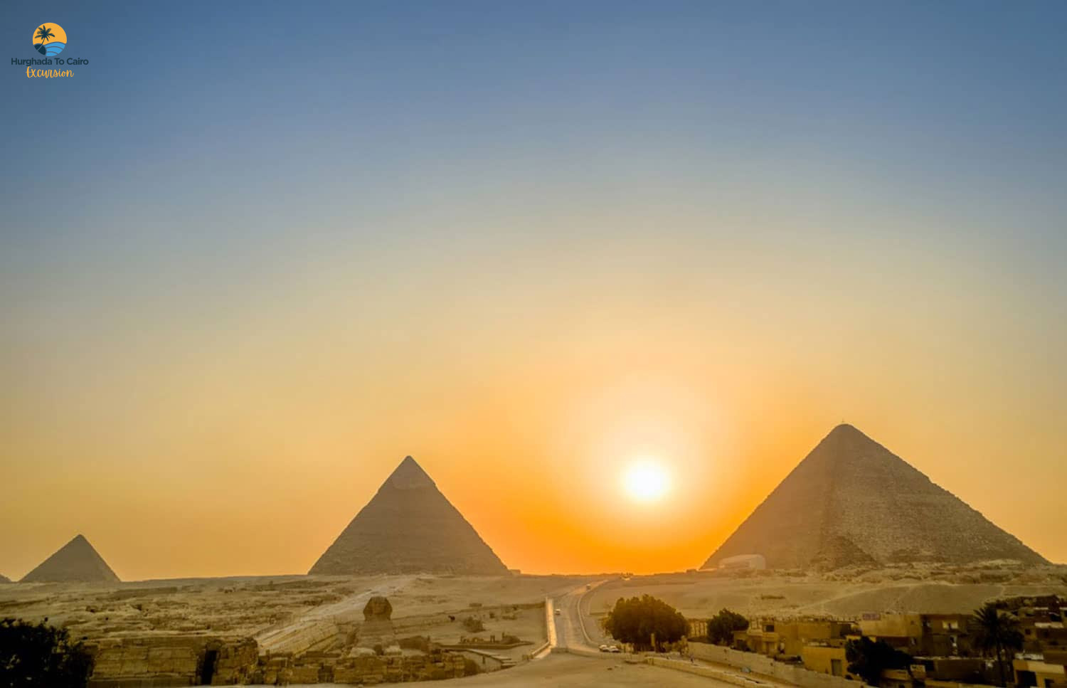 Aerial Map of Giza Plateau and Cairo